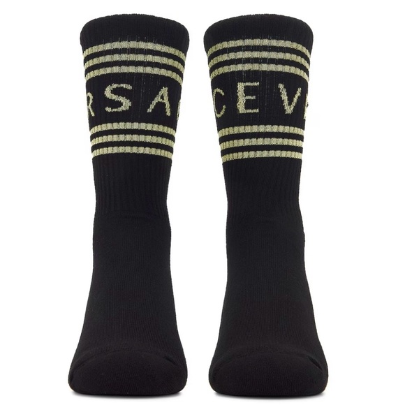 Versace Black Crew Socks - Picture 4 of 7